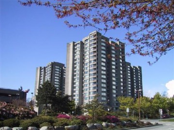 a picture taken at 200 meters from Walter Gage Residences at UBC on a sunny day.